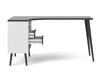Kampinis darbo stalas Tustin P114 (Balta + Matinė juoda)