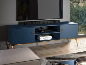Mueble TV Madison AF106 (Azul oscuro + Dorado)