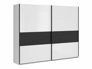 Шкаф Boston CE124 (Глянцевый белый + Матовый черный)