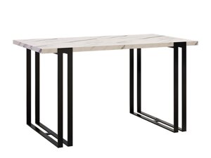 Table Comfivo 179 (Blanc Marmuro + Noir)