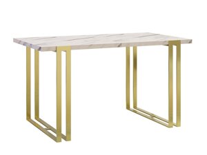 Τραπέζι Comfivo 179 (Άσπρο Marmuro + Χρυσό)