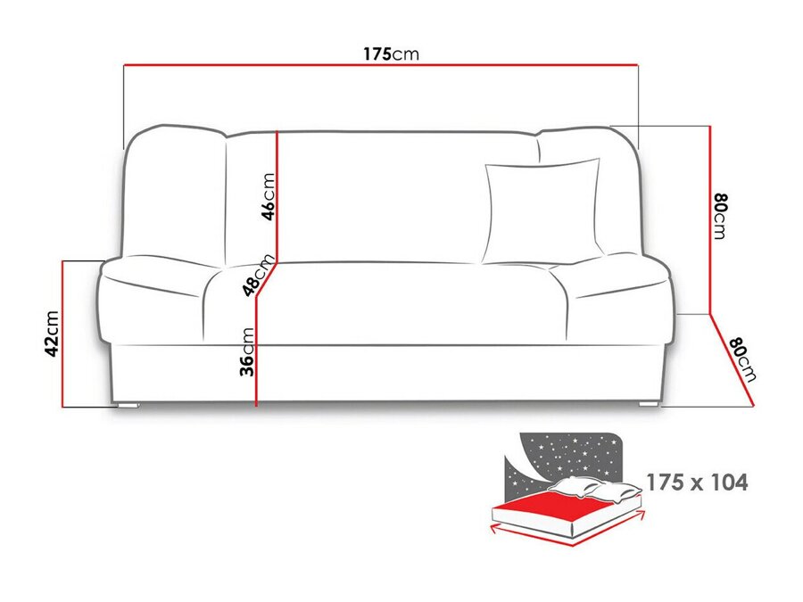 Sofa lova ST3173 SU DEFEKTU