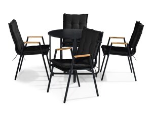 Conjunto de mesa y sillas Comfort Garden 1585 (Negro)
