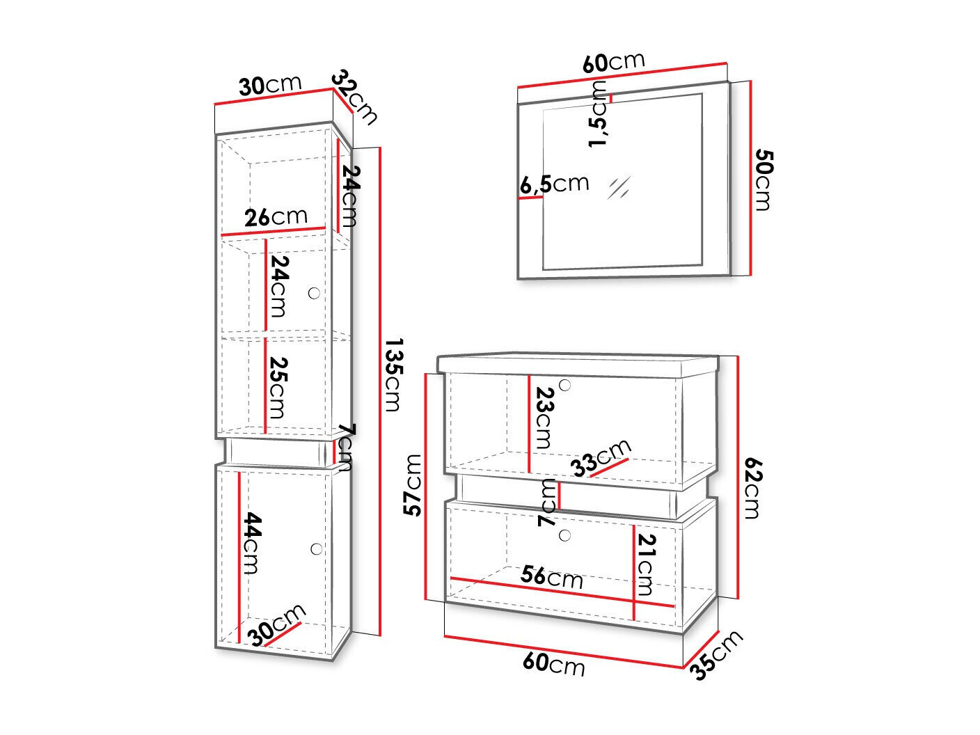 Комплект за баня Miami B105 - Мебели за баня | Mebeli.bg