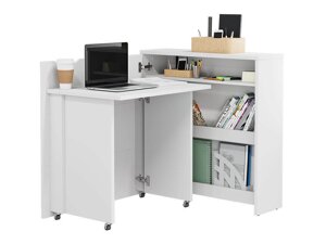 Stūra darba galds Concept Pro Lenart AH157 (Balts + Glancēts balts)