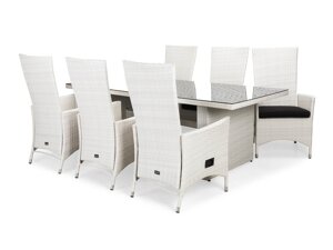 Conjunto de mesa y sillas Comfort Garden 1389 (Blanco + Negro)