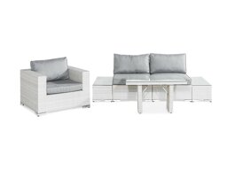Conjunto de muebles de exterior Comfort Garden 1420 (Blanco + Gris)