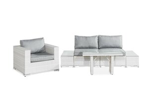 Conjunto de mobiliário para o exterior Comfort Garden 1420 (Branco + Cinzento)