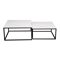 Ensemble tables basses Oswego 101 (Marbre blanc + Noir)