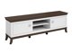 Mueble TV Austin BA103 (Blanco brillante + Roble oscuro)