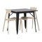 Conjunto de comedor Dallas 3896 (Negro + Beige)