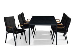 Asztal és szék garnitúra Comfort Garden 1402 (Fekete)