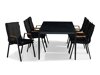 Conjunto de mesa y sillas Comfort Garden 1402 (Negro)