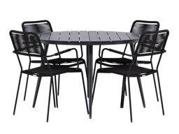Tisch und Stühle Dallas 3924 (Schwarz)