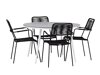 Conjunto de mesa y sillas Dallas 3924 (Blanco + Gris)