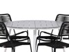 Asztal és szék garnitúra Dallas 3924 (Fehér + Szürke)