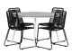 Tisch und Stühle Dallas 3925 (Weiss + Grau)