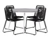 Tisch und Stühle Dallas 3925 (Weiß + Grau)
