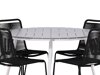 Asztal és szék garnitúra Dallas 3925 (Fehér + Szürke)
