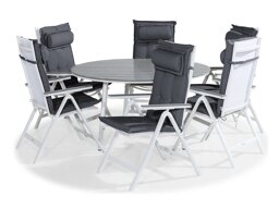 Stalo ir kėdžių komplektas Comfort Garden 1417 (Pilka)