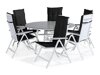 Asztal és szék garnitúra Comfort Garden 1416 (Fekete)