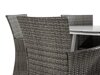 Asztal és szék garnitúra Comfort Garden 1430 (Szürke + Fehér)