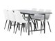 Маса и столове за трапезария Dallas 3960 (Бял + Черен)