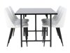 Маса и столове за трапезария Dallas 3960 (Бял + Черен)