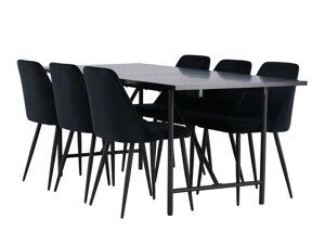 Маса и столове за трапезария Dallas 3960 (Черен)