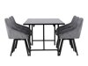 Маса и столове за трапезария Dallas 3963 (Сив + Черен)