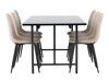 Маса и столове за трапезария Dallas 3964 (Beige + Черен)