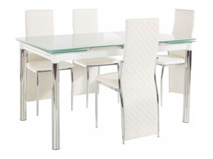 Маса и столове за трапезария Tulsa 595 (Бял)