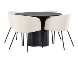 Conjunto de comedor Dallas 3978 (Negro)