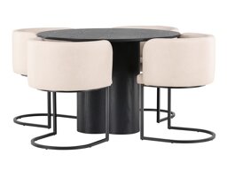 Conjunto de comedor Dallas 3986 (Negro)