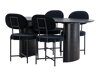 Маса и столове за трапезария Dallas 3997 (Черен)