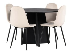 Маса и столове за трапезария Dallas 4008 (Beige + Черен)
