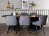 Маса и столове за трапезария Dallas 4021 (Сив + Черен)