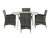 Conjunto de mesa e cadeiras Comfort Garden 1431 (Cinzento + Branco)