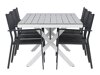 Conjunto de mesa y sillas Dallas 4037 (Gris + Blanco)
