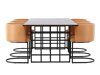 Маса и столове за трапезария Dallas 4043 (Кафяв + Черен)