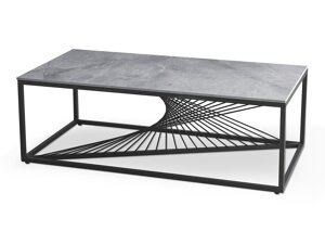 Klubska mizica Houston 1494 (Sivi marmor + Črna)