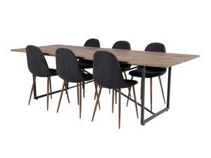 Маса и столове за трапезария Dallas 4076 (Черен + Opex)