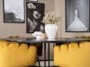 Маса и столове за трапезария Dallas 313 (Жълт + Черен)
