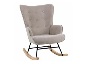 Κουνιστή καρέκλα Mesa 475 (Beige + Ανοιχτό χρώμα ξύλου)