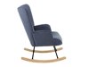 Κουνιστή καρέκλα Mesa 475 (Ανοιχτό μπλε + Ανοιχτό χρώμα ξύλου)