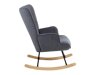 Κουνιστή καρέκλα Mesa 475 (Γκρι + Ανοιχτό χρώμα ξύλου)