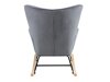 Κουνιστή καρέκλα Mesa 475 (Γκρι + Ανοιχτό χρώμα ξύλου)