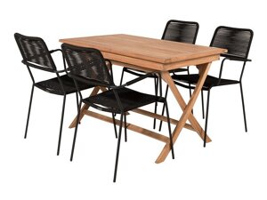 Conjunto de mesa y sillas Dallas 4081 (Negro)