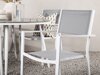 Asztal és szék garnitúra Dallas 4088 (Szürke + Fehér)