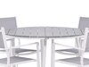 Stalo ir kėdžių komplektas Dallas 4088 (Pilka + Balta)